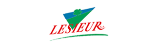 Logo Lesieur, avec paysage stylisé bleu et vert et un arbre. Le nom "LESIEUR" est écrit en rouge, souligné par une ligne verte.